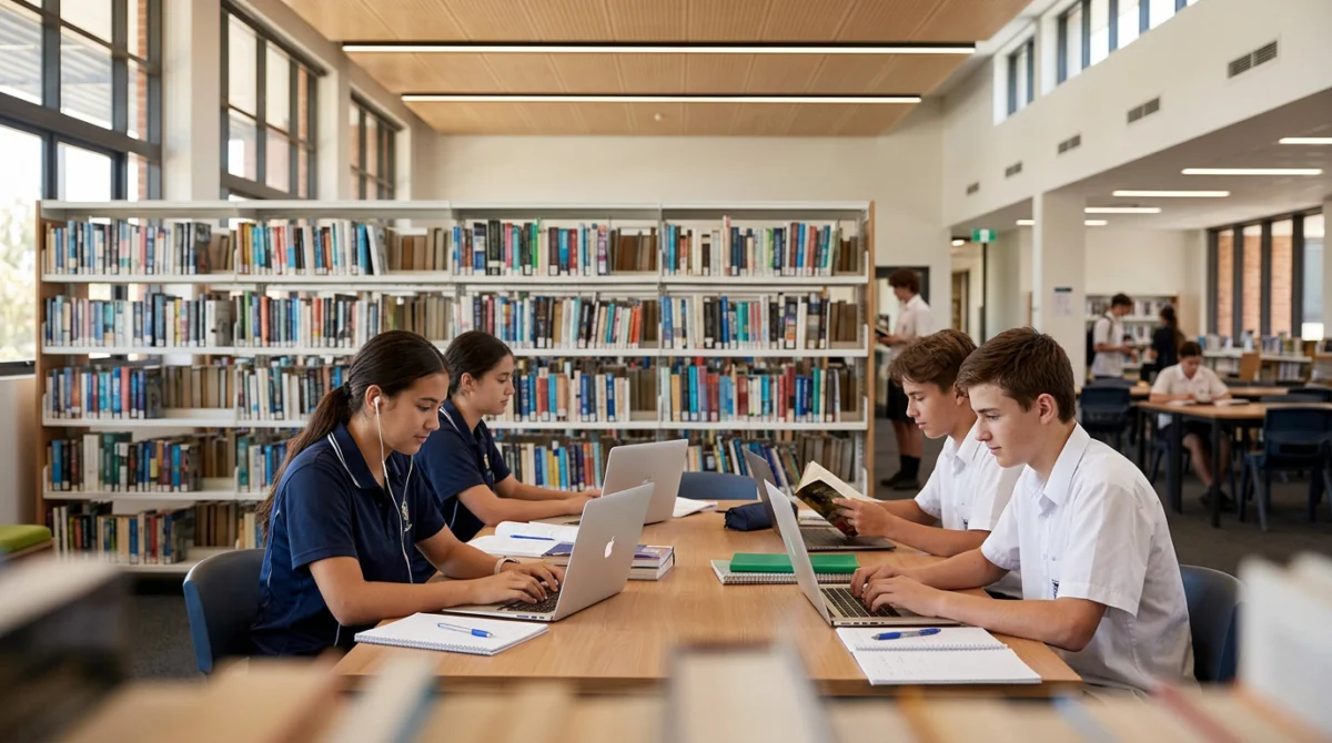 Thư viện hiện đại hỗ trợ tối đa cho việc tự học và nghiên cứu của học sinh - Top các trường cấp 3 THPT tốt ở Perth, Bang Tây Úc (WA)