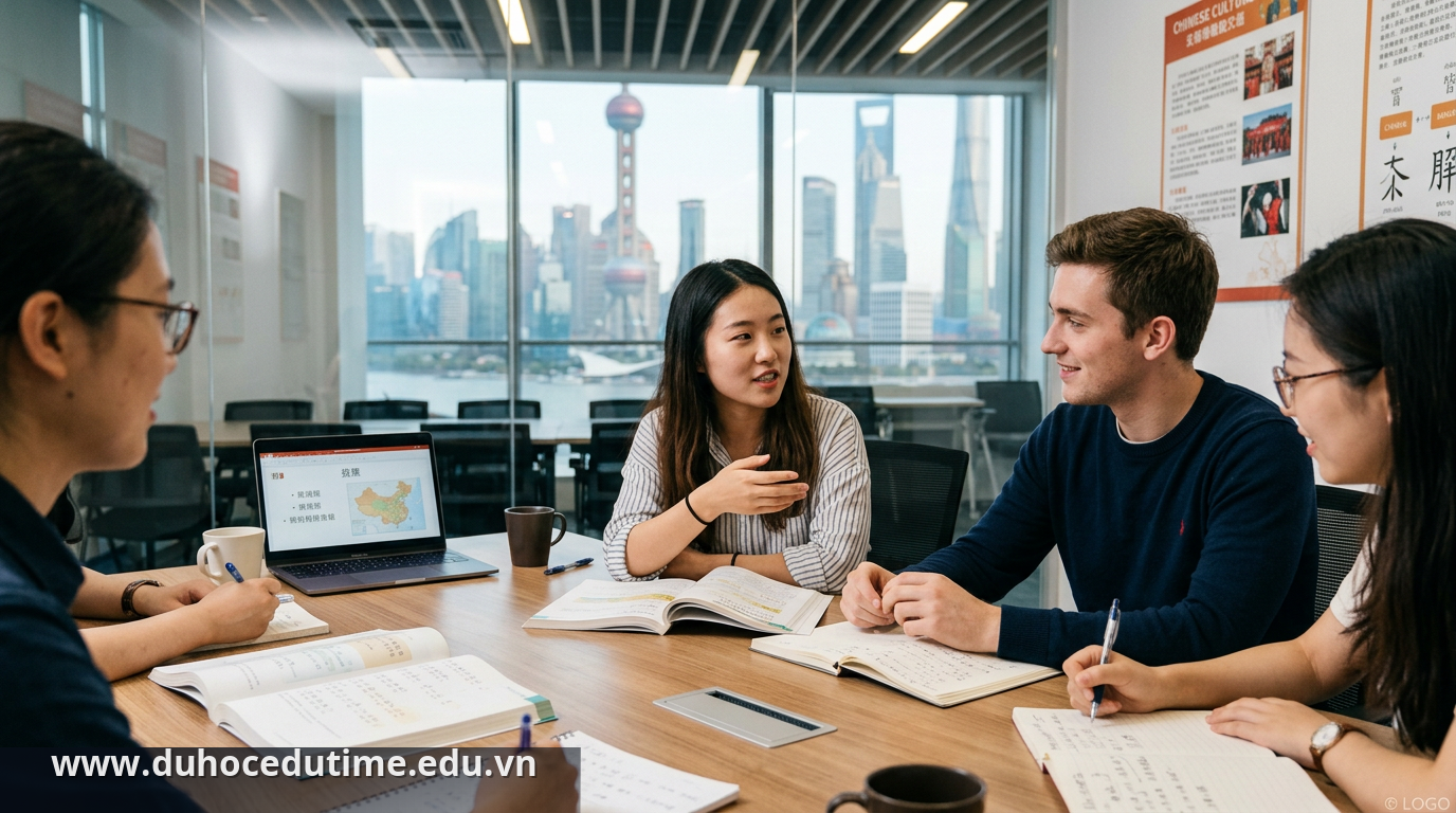 Sinh viên quốc tế trải nghiệm lớp học tiếng Trung tại Thượng Hải - Top các trường dạy tiếng tốt ở Thượng Hải