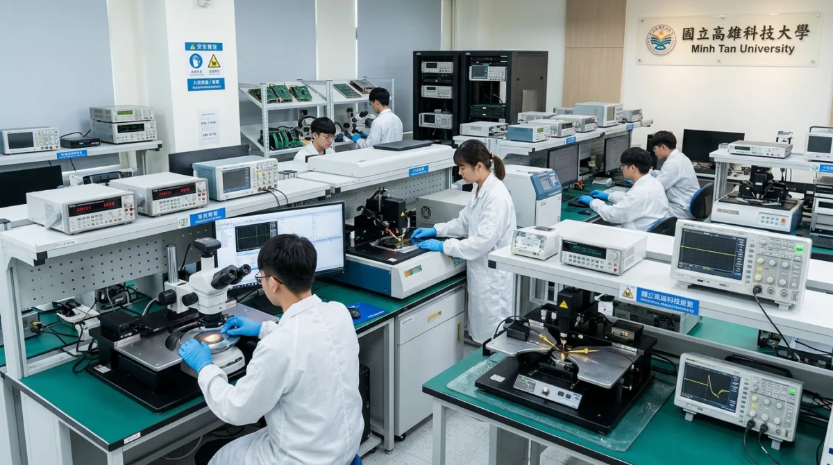 Cơ sở vật chất kỹ thuật hiện đại hỗ trợ thực hành cho sinh viên hệ 1+4 - hệ 1+4 Đài Loan cho học sinh Việt Nam