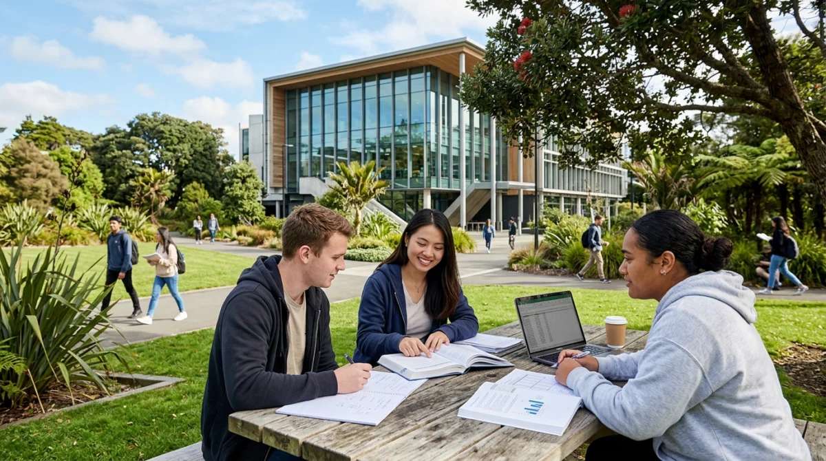 Khuôn viên xanh mát và hiện đại của một trường đại học tại New Zealand - ngành Kế toán ở New Zealand