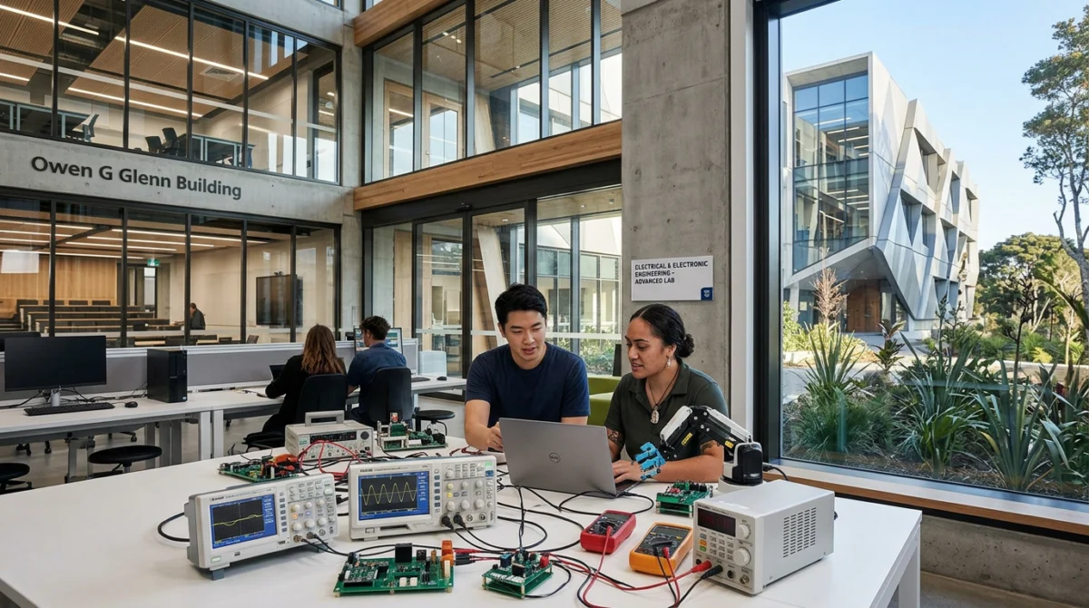 Khuôn viên khoa kỹ thuật tại University of Auckland - Kỹ thuật điện ở New Zealand