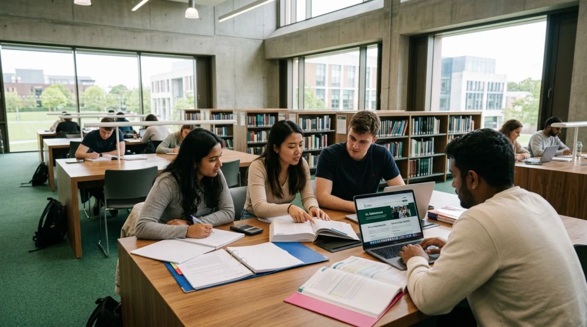 Sinh viên học tập tại thư viện Glucksman của University of Limerick UL - University of Limerick UL