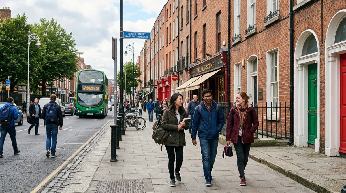 Dublin tạo điều kiện để sinh viên làm quen với đời sống đô thị Ireland, nhưng chi phí nhà ở và việc đi lại cần được tính kỹ trong ngân sách. - Hibernia College