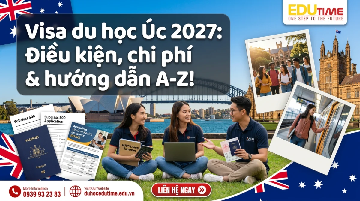 Visa du học Úc 2027: Điều kiện, chi phí & hướng dẫn A-Z!