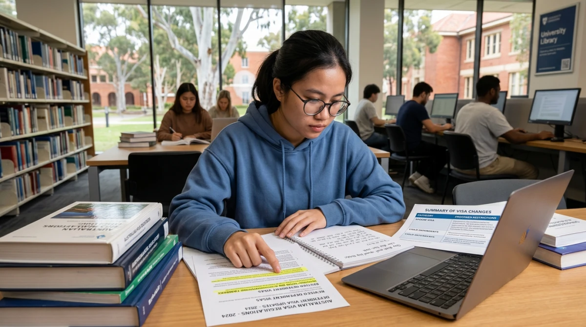 Australia dự kiến cấm du học sinh đưa người thân sang cùng 2 Sinh viên quốc tế tại một trường đại học lớn ở Australia - Australia dự kiến cấm du học sinh đưa người thân sang cùng