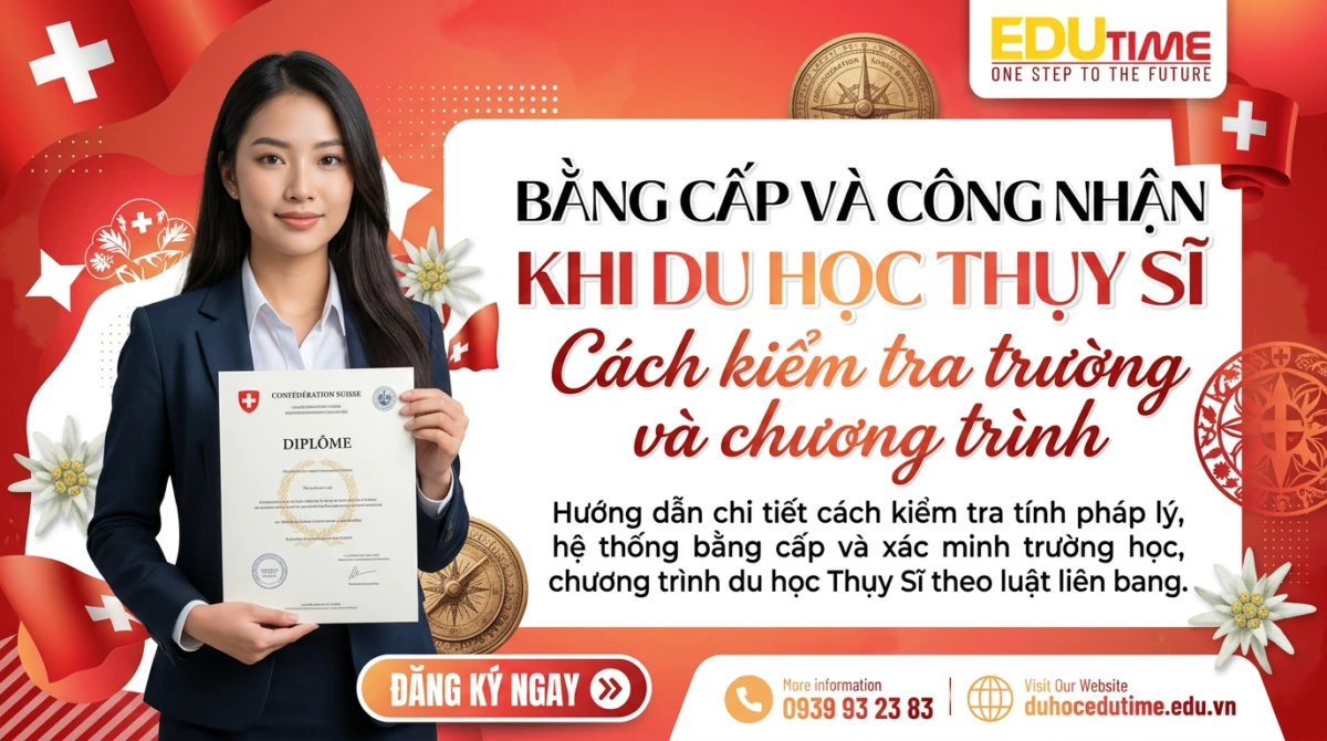 Bằng cấp và công nhận khi du học Thụy Sĩ: Cách kiểm tra trường và chương trình