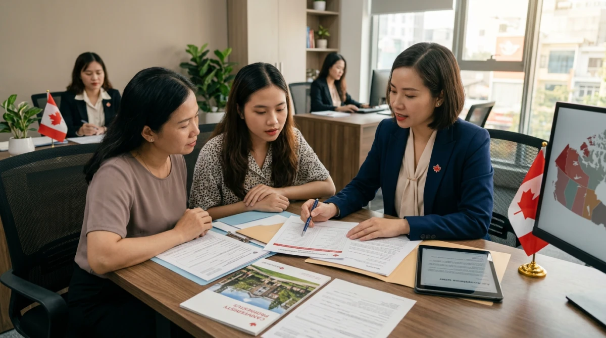 Công ty tư vấn du học Canada uy tín và chuyên nghiệp hàng đầu 2 Chuyên viên Edutime tận tình hỗ trợ học sinh định hướng ngành học và lộ trình hồ sơ - Công ty tư vấn du học Canada uy tín