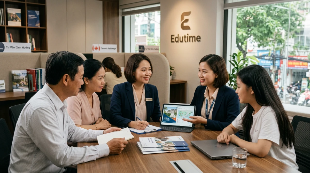 Công ty tư vấn du học Canada uy tín và chuyên nghiệp cùng Edutime 2 Không gian làm việc chuyên nghiệp và thân thiện tại văn phòng tư vấn du học Edutime - Công ty tư vấn du học Canada uy tín