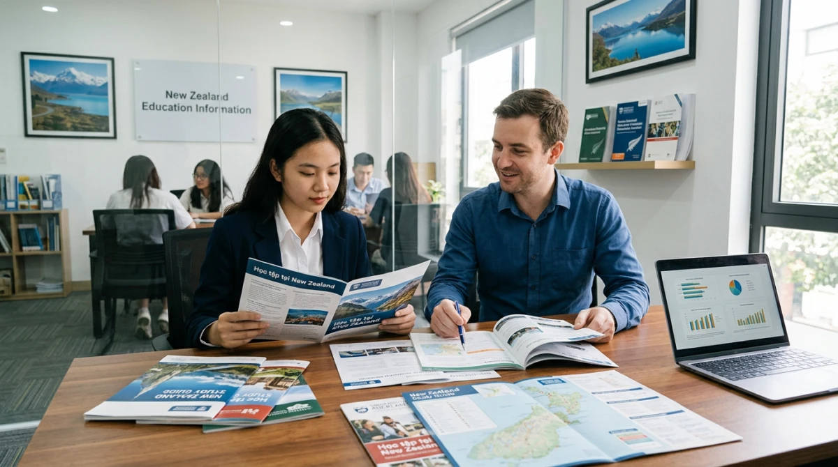 Công ty tư vấn du học New Zealand uy tín 2 Học sinh tìm hiểu thông tin học bổng và lộ trình du học New Zealand tại Edutime - Công ty tư vấn du học New Zealand uy tín