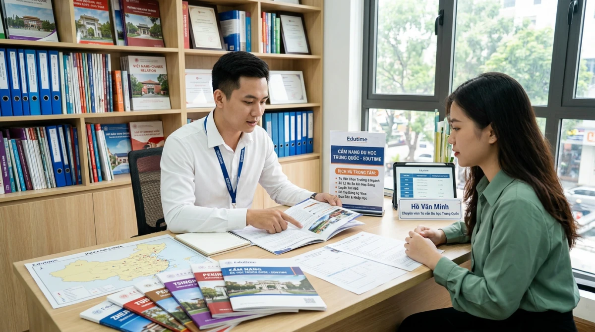 Không gian tư vấn chuyên nghiệp, tận tâm hỗ trợ học sinh tại văn phòng Du học Edutime. - công ty tư vấn du học Trung Quốc uy tín