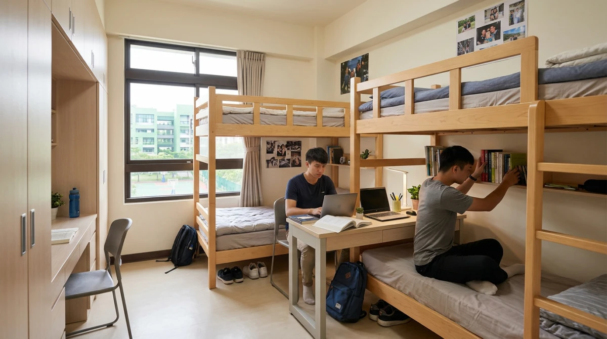 Du học Đài Loan trường Đại học Trung Hoa (Chung Hua University) 2 Khu ký túc xá và cơ sở vật chất phục vụ sinh viên tại trường Đại học Trung Hoa - Du học Đài Loan trường Đại học Trung Hoa