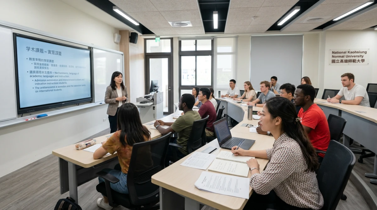 Sinh viên quốc tế trong giờ học tại trường Đại học Sư phạm Quốc lập Cao Hùng - Du học Đài Loan trường Đại học Sư phạm Quốc lập Cao Hùng