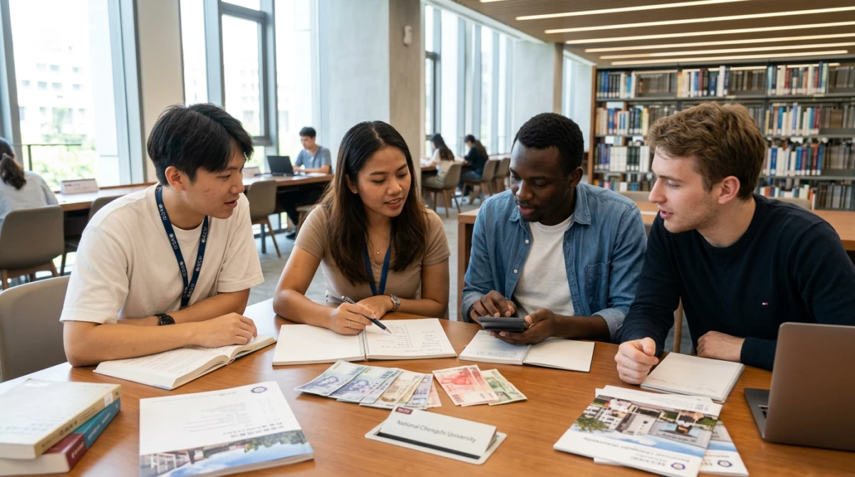 Sinh viên quốc tế học tập tại khuôn viên trường NCCU - Du học Đài Loan trường Đại học Quốc lập Chính trị