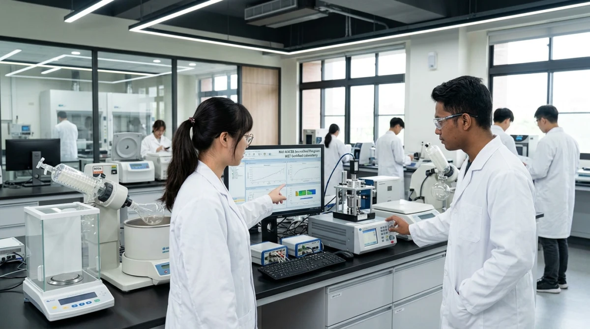 Sinh viên học tập tại phòng thí nghiệm hiện đại của trường NIU - Du học Đài Loan trường Đại học Quốc lập Nghi Lan