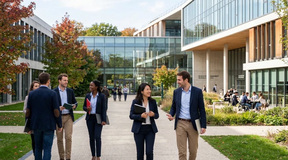 Khuôn viên hiện đại của một trường kinh doanh tại Pháp - Du học MBA tại Pháp
