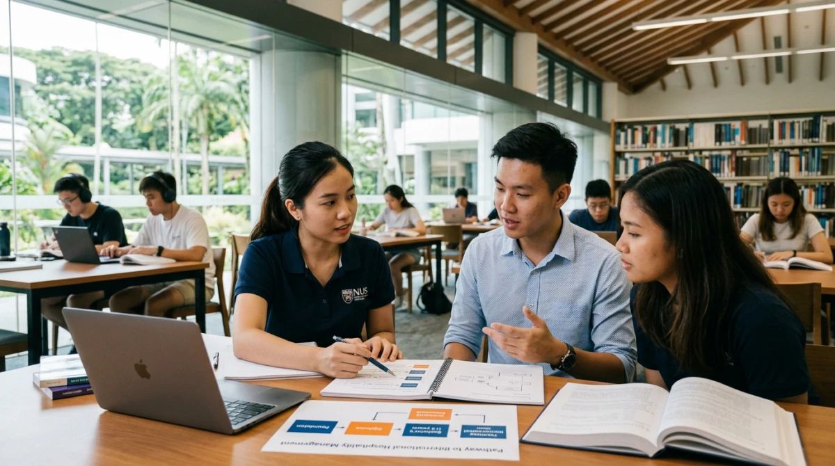 Thư viện hiện đại tại các trường đại học ở Singapore hỗ trợ sinh viên nghiên cứu chuyên ngành - du học Singapore ngành quản trị Du lịch - Khách sạn