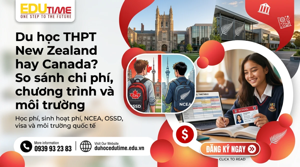 Du học THPT New Zealand hay Canada? So sánh chi phí, chương trình và môi trường