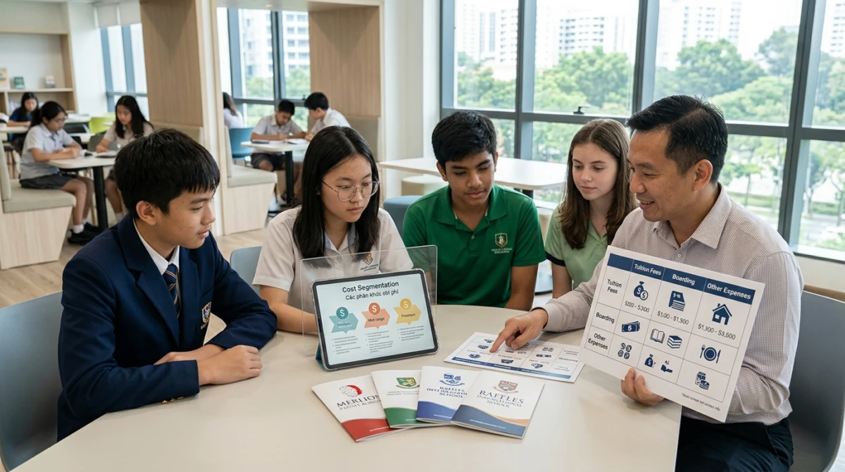Các khoản chi phí du học THPT Singapore trường tư có sự phân hóa rõ rệt theo từng phân khúc trường - Du học THPT Singapore trường tư