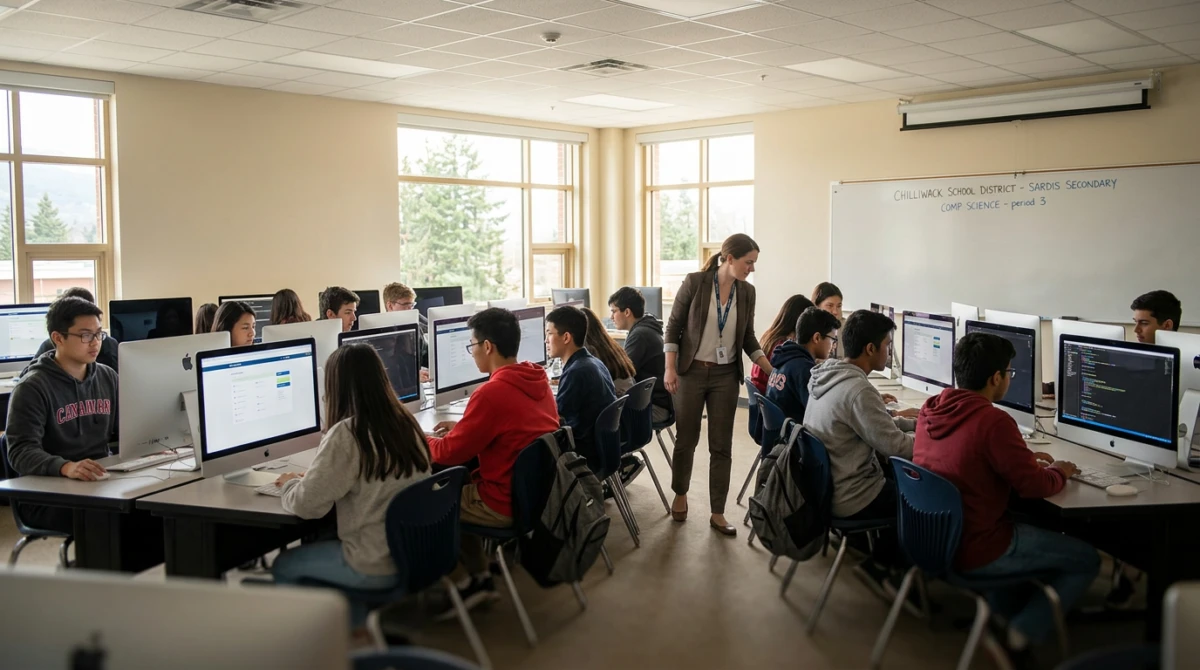 Phòng máy tính và học sinh học tập tại Chilliwack School District - Chilliwack School District