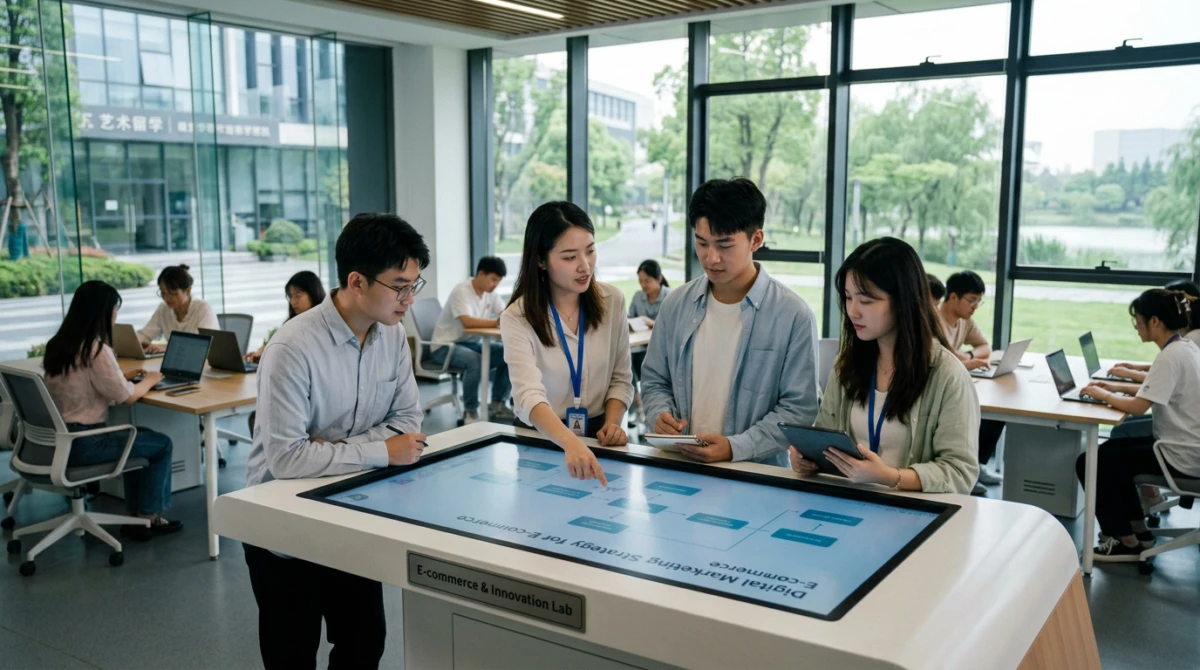 Không gian học tập gắn liền với hệ sinh thái công nghệ số tại Hàng Châu - Du học Trung Quốc ngành Kinh doanh điện tử