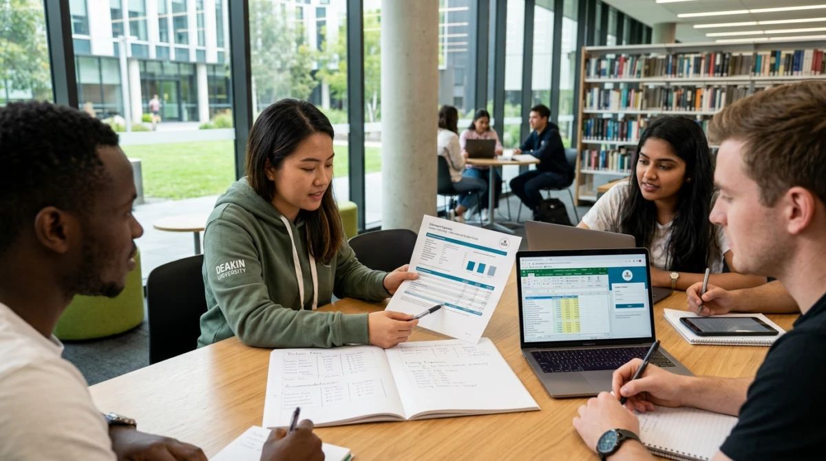 Du học Úc trường Deakin University 8 Sinh viên quốc tế học tập và thảo luận nhóm tại thư viện trường - Deakin University