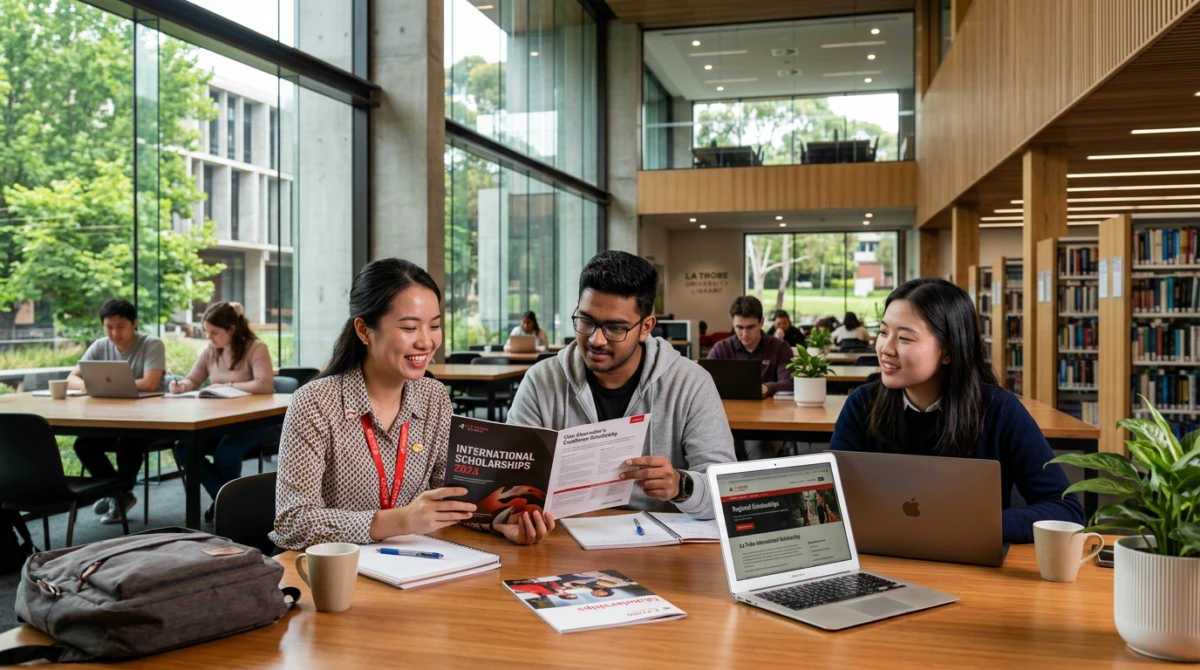 Du học Úc trường Latrobe University 4 Sinh viên quốc tế học tập và nghiên cứu trong thư viện hiện đại tại La Trobe University - La Trobe University