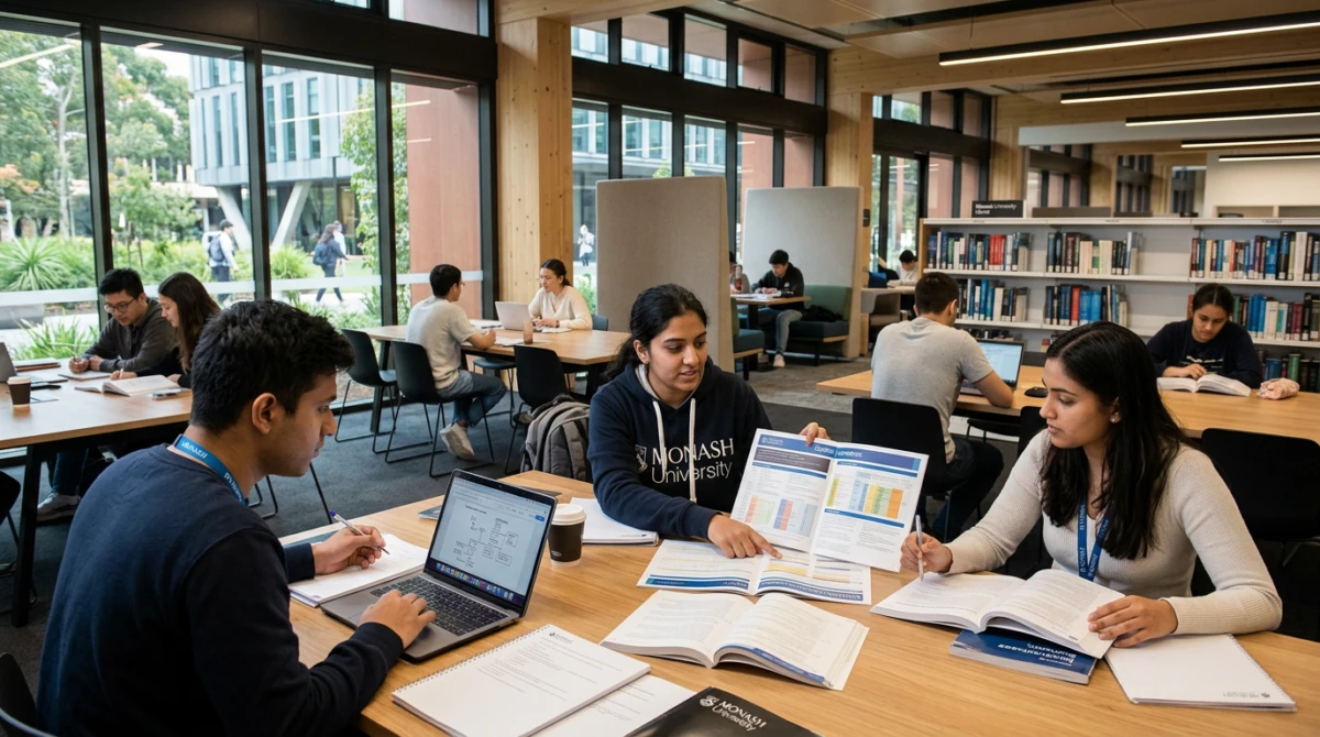 Du học Úc trường Monash University 4 Sinh viên Monash University học tập tại hệ thống thư viện và phòng nghiên cứu tiên tiến - Monash University