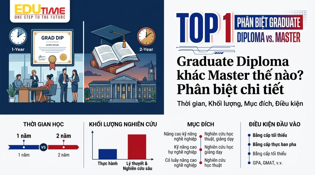 Graduate Diploma khác Master thế nào? Phân biệt chi tiết 1 Graduate Diploma khác Master thế nào? Phân biệt chi tiết