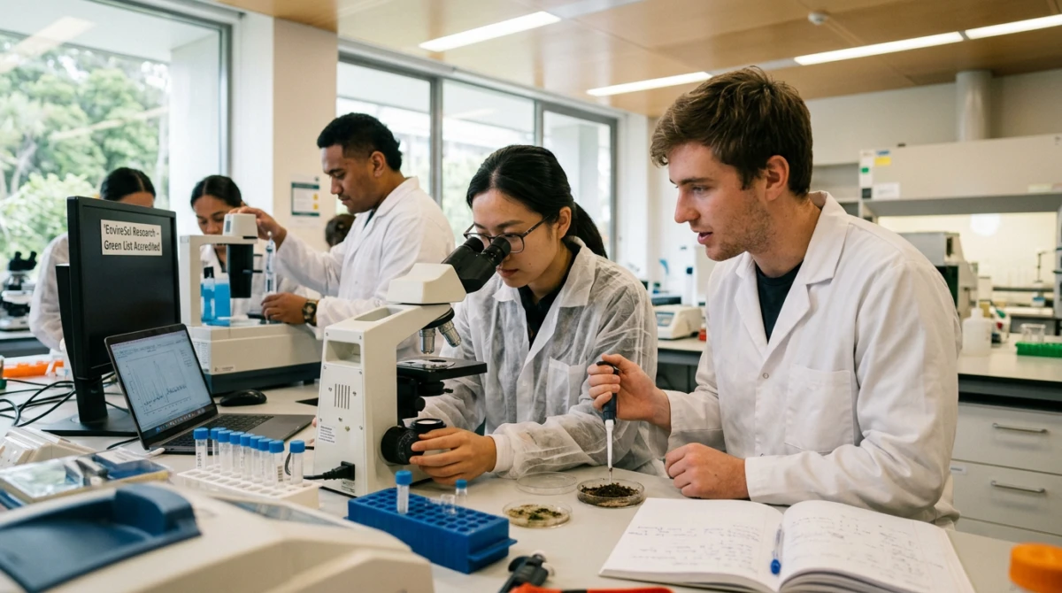 Green List New Zealand và cách chọn ngành học phù hợp 2 Sinh viên đại học tại New Zealand trong giờ thực hành chuyên ngành - Green List New Zealand