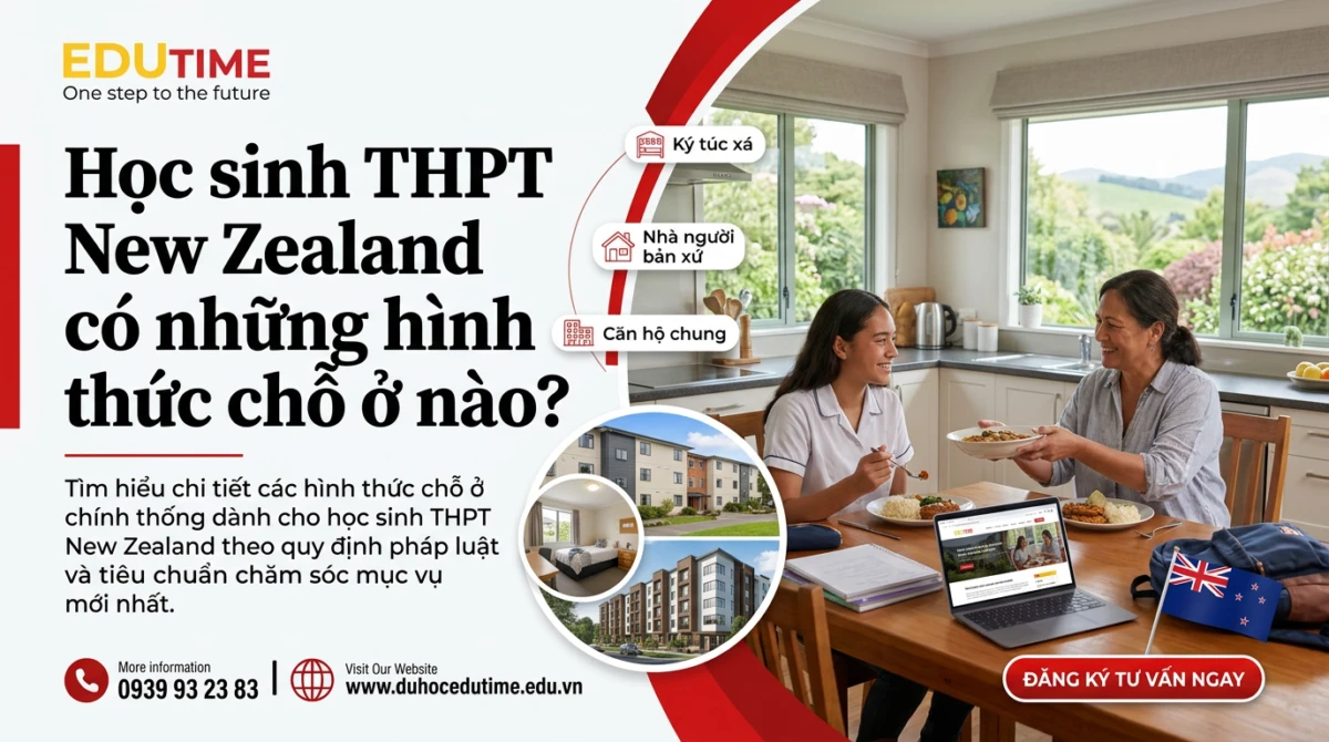 Học sinh THPT New Zealand có những hình thức chỗ ở nào?