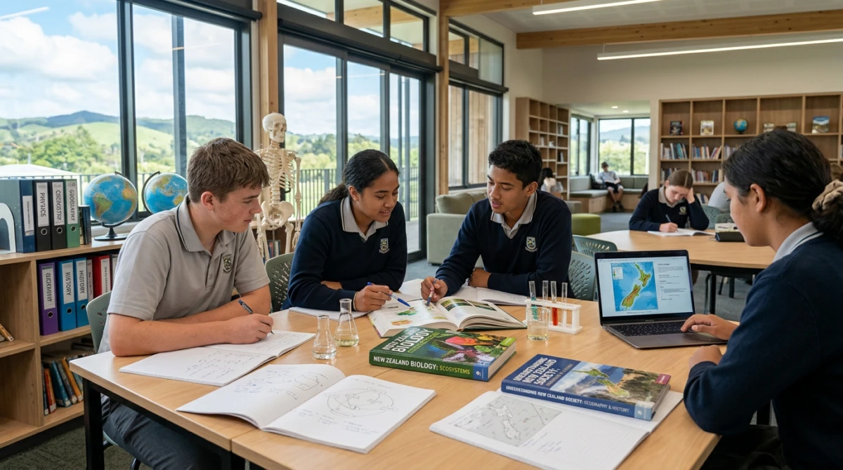 Không gian tự học tại một trường trung học New Zealand - Học THPT New Zealand học những môn gì