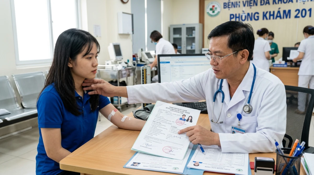 Các hạng mục xét nghiệm và chẩn đoán hình ảnh được thực hiện nghiêm ngặt tại bệnh viện chỉ định. - Khám sức khỏe du học Đài Loan