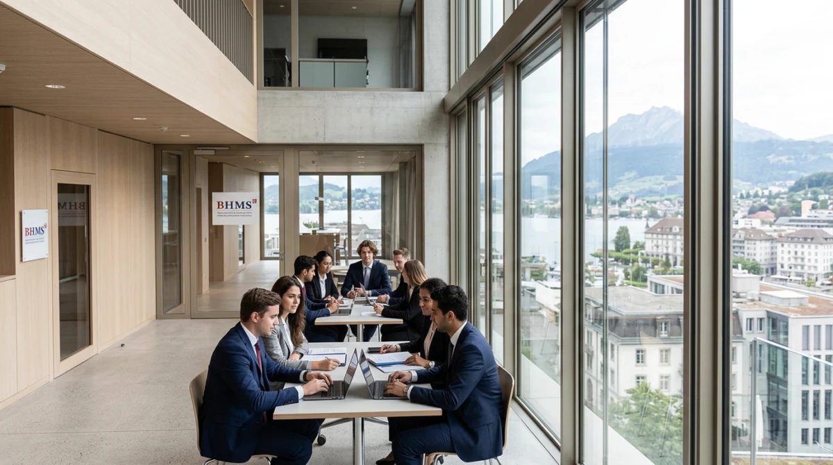 Khuôn viên hiện đại của trường BHMS tại trung tâm thành phố Lucerne - SHMS và BHMS