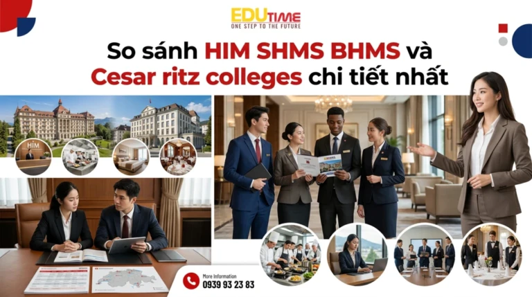 So sánh HIM SHMS BHMS và Cesar ritz colleges chi tiết nhất