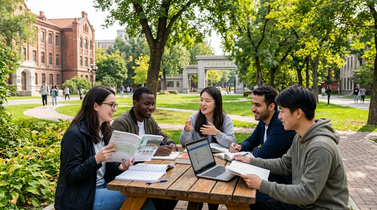 Môi trường giao lưu quốc tế năng động giúp học viên nâng cao khả năng giao tiếp ngoại ngữ nhanh chóng - trường dạy tiếng tốt ở Cáp Nhĩ Tân