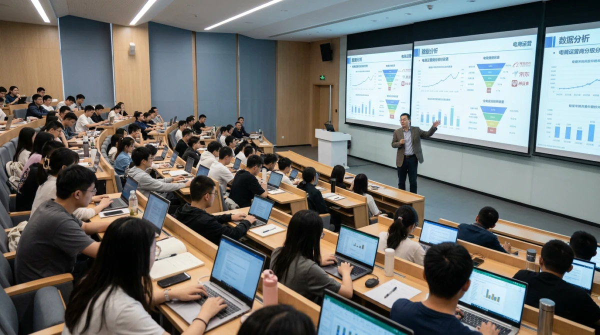 Giờ học chuyên đề thương mại điện tử tại các giảng đường đại học Trung Quốc - Kinh doanh điện tử tại Trung Quốc