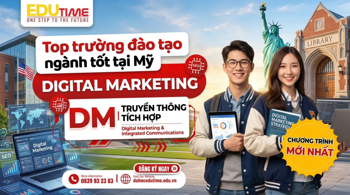 Top trường đào tạo ngành Digital Marketing tốt tại Mỹ
