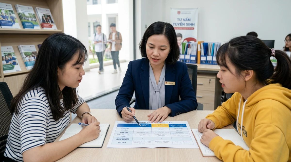 Sự hỗ trợ từ giảng viên giúp sinh viên định hướng lộ trình rõ ràng hơn - Bachelor trực tiếp hay Diploma -> Bachelor