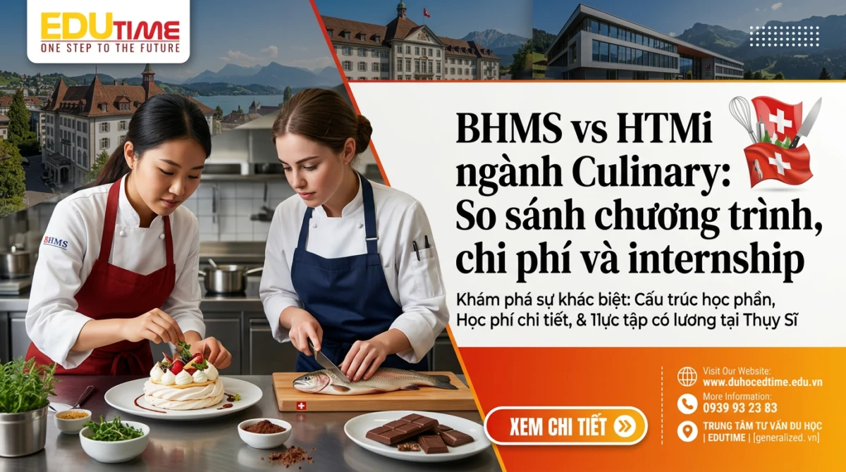 Du học Edutime - Tư vấn du học chuyên biệt 79 BHMS vs HTMi ngành Culinary: So sánh chương trình, chi phí và internship