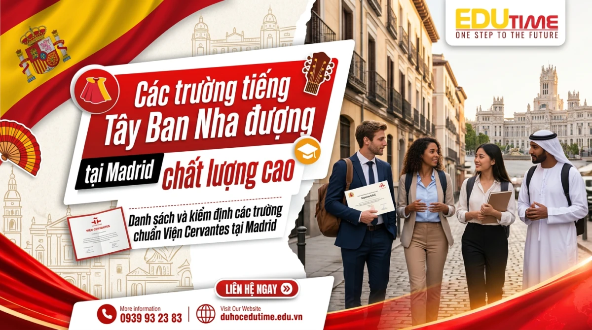 Các trường tiếng Tây Ban Nha được công nhận tại Madrid chất lượng cao
