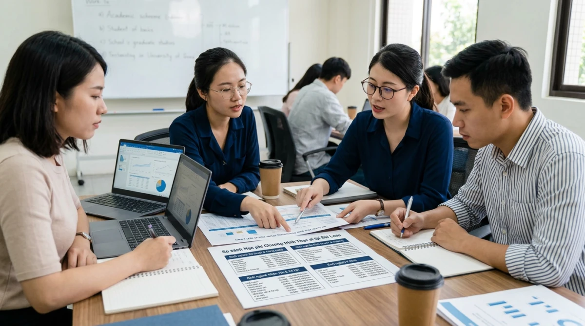 Các chương trình thạc sĩ tại Đài Loan áp dụng mức học phí linh hoạt theo tín chỉ và khối ngành. - Chi phí du học thạc sĩ Đài Loan