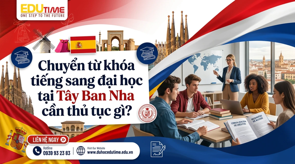 Du học Edutime - Tư vấn du học chuyên biệt 80 Chuyển từ khóa tiếng sang đại học tại Tây Ban Nha cần thủ tục gì?