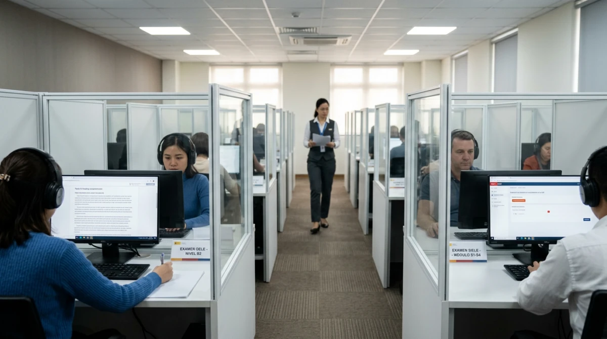 Chứng chỉ SIELE mang lại sự linh hoạt tối đa nhờ hình thức thi trực tuyến trên máy tính. - DELE và SIELE