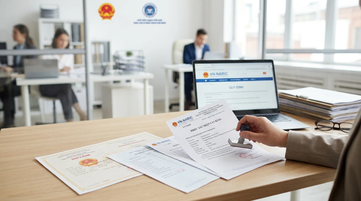 Dịch vụ chứng thực giấy tờ trong hồ sơ du học Đài Loan - Quy định bắt buộc về xác nhận văn bằng qua VN-NARIC - Dịch vụ chứng thực giấy tờ trong hồ sơ du học Đài Loan