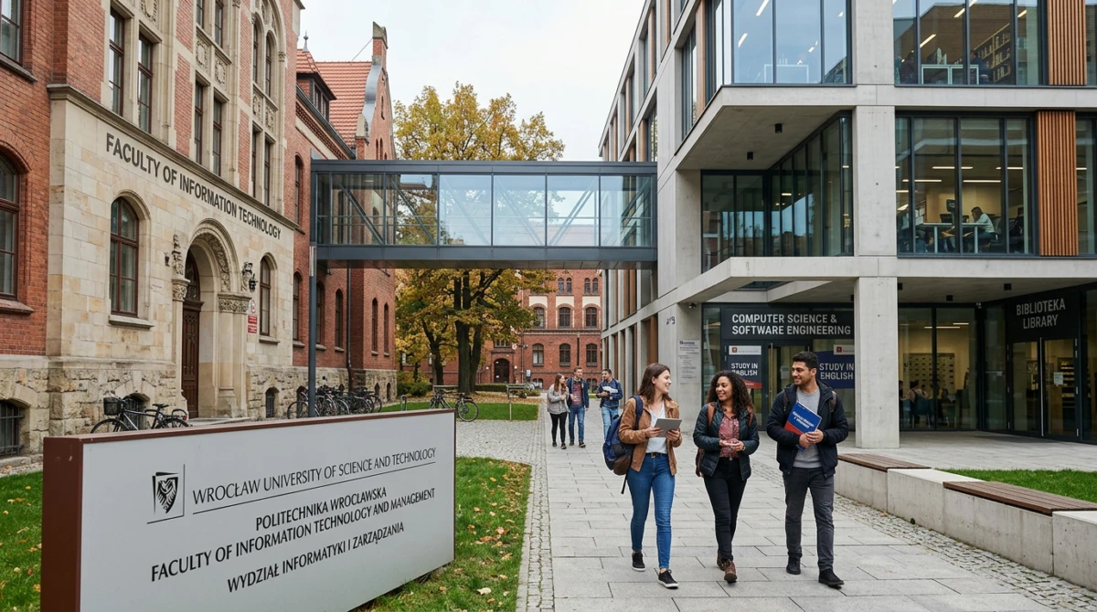 Khuôn viên đại học kỹ thuật tiêu biểu tại Ba Lan thu hút sinh viên quốc tế - Du học đại học Ba Lan ngành Công nghệ thông tin bằng tiếng Anh