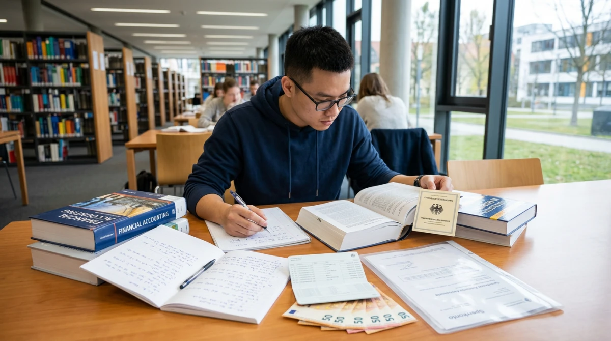 Học viên tra cứu tài liệu tại thư viện hiện đại của trường. - Du học đại học Đức bằng tiếng Anh