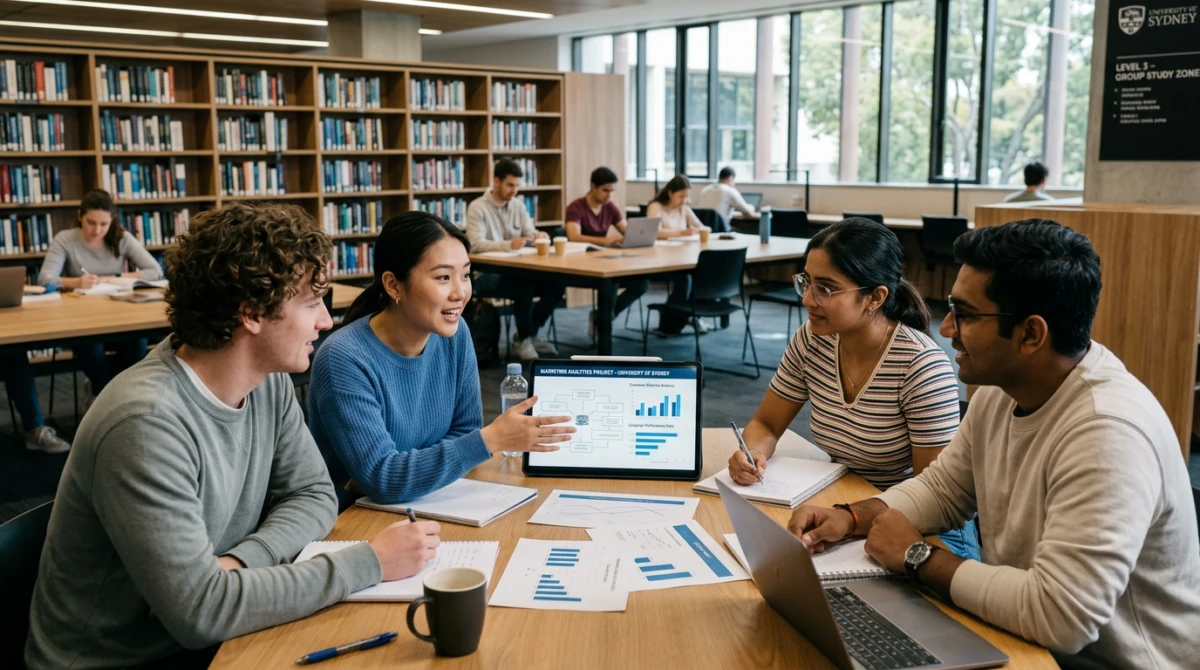 Du học Đại học ngành Marketing Analytics tại Úc 2 Hoạt động học tập nhóm và nghiên cứu dữ liệu của sinh viên tại Úc - Du học Đại học ngành Marketing Analytics tại Úc
