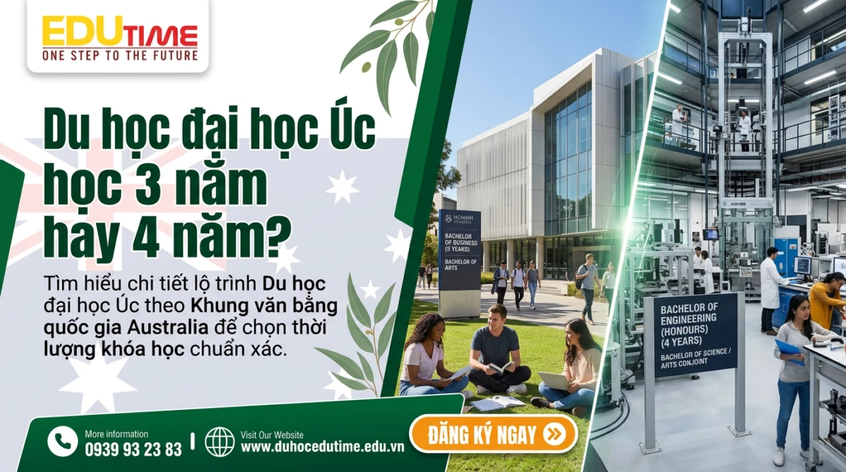 Du học đại học Úc học 3 năm hay 4 năm?