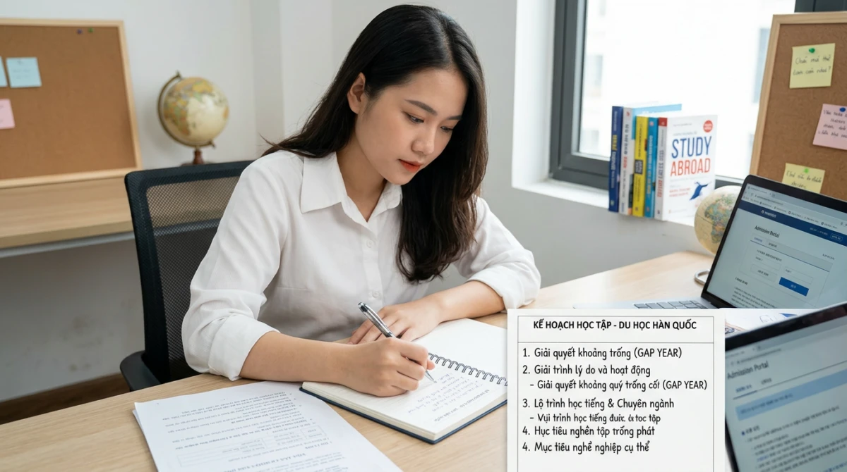 Xây dựng thư giải trình kế hoạch học tập thuyết phục giúp vượt qua giai đoạn gap year - Du học Hàn Quốc bị gap year