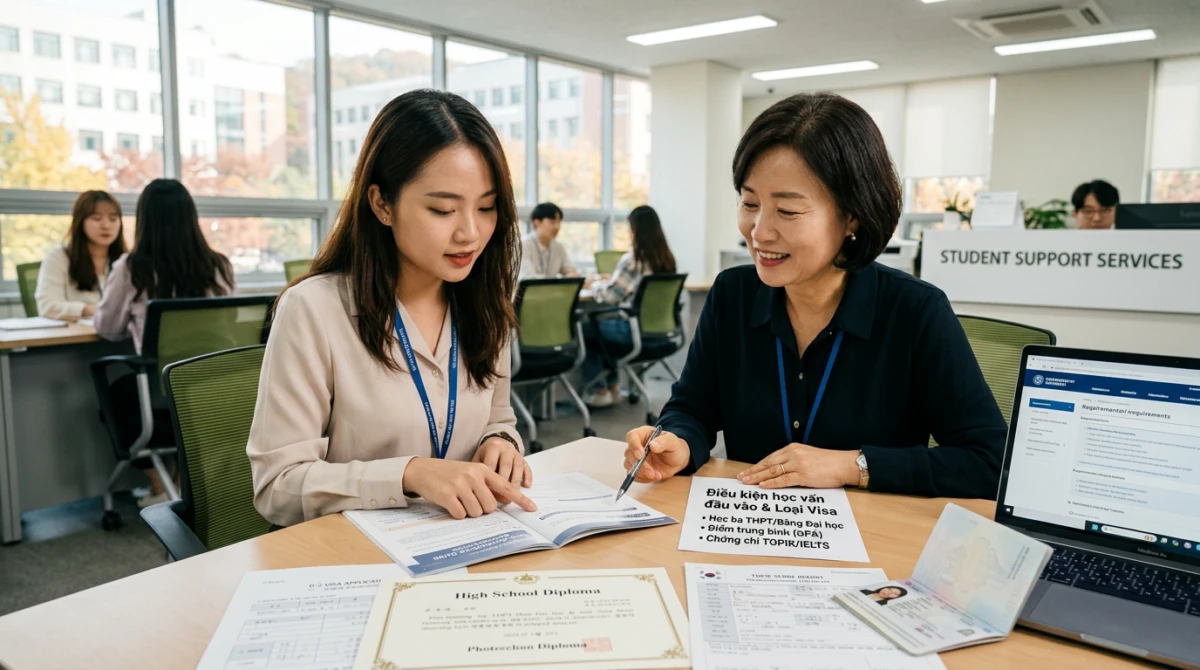 Du học Hàn Quốc cần chuẩn bị những gì? Cẩm nang chi tiết từ A-Z 2 Du học Hàn Quốc cần chuẩn bị những gì? - Xác định loại visa và điều kiện học vấn đầu vào - Du học Hàn Quốc cần chuẩn bị những gì?